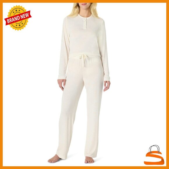 Other - Long Sleeve Henley Pajama Set Modal Jersey Relaxed Fit Sleepwear